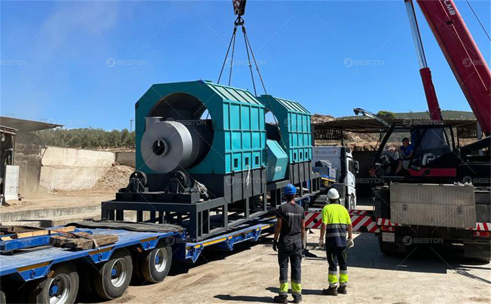 BST-50西班牙橄欖木炭化設備安裝